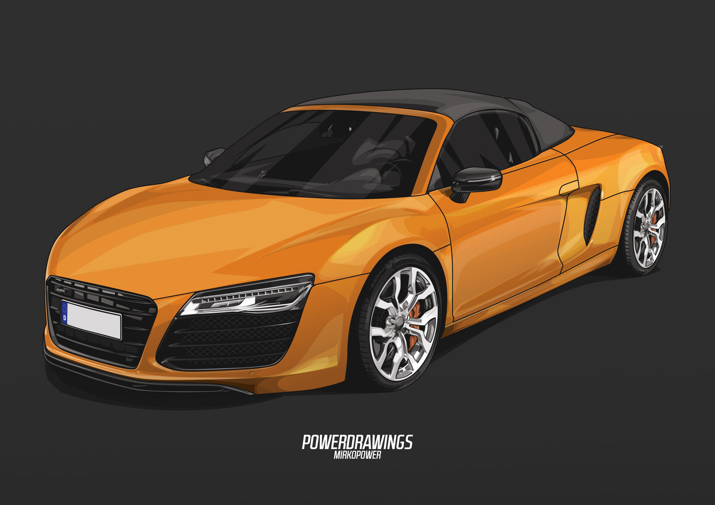 R8 Spyder V10 Orange