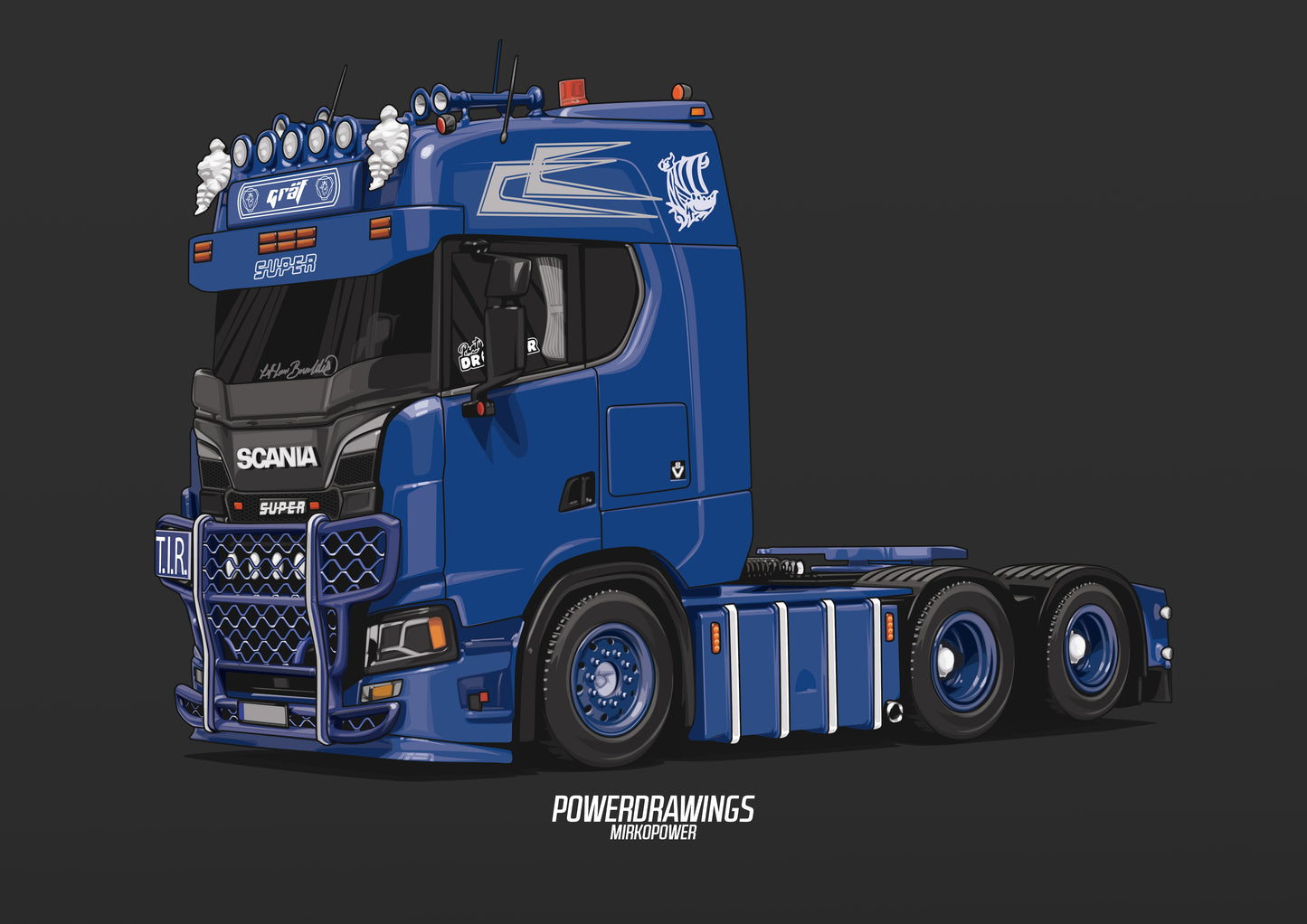 Scania Super V8 Blue