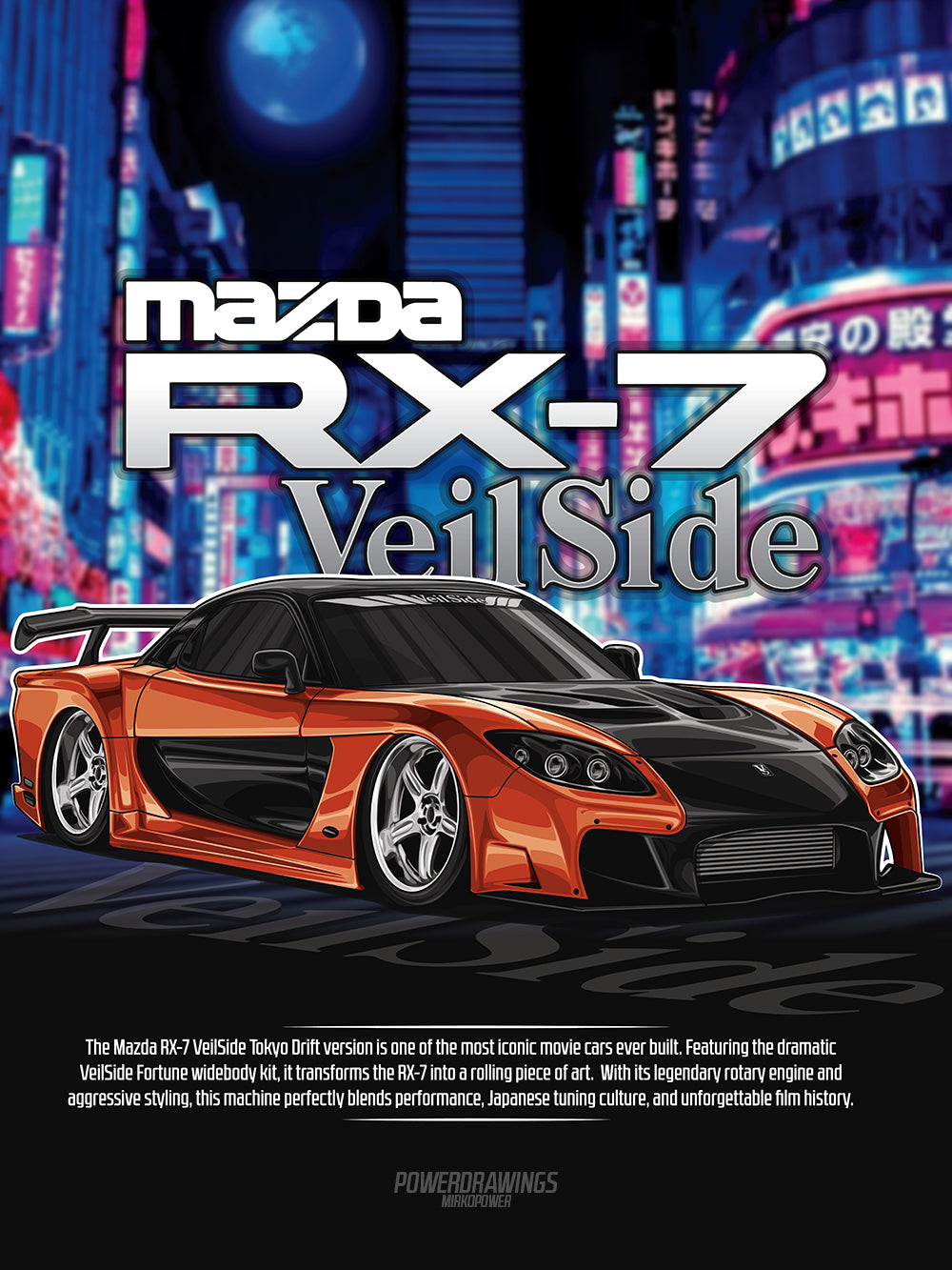 RX-7 VeilSide Tokyo Drift Artwork