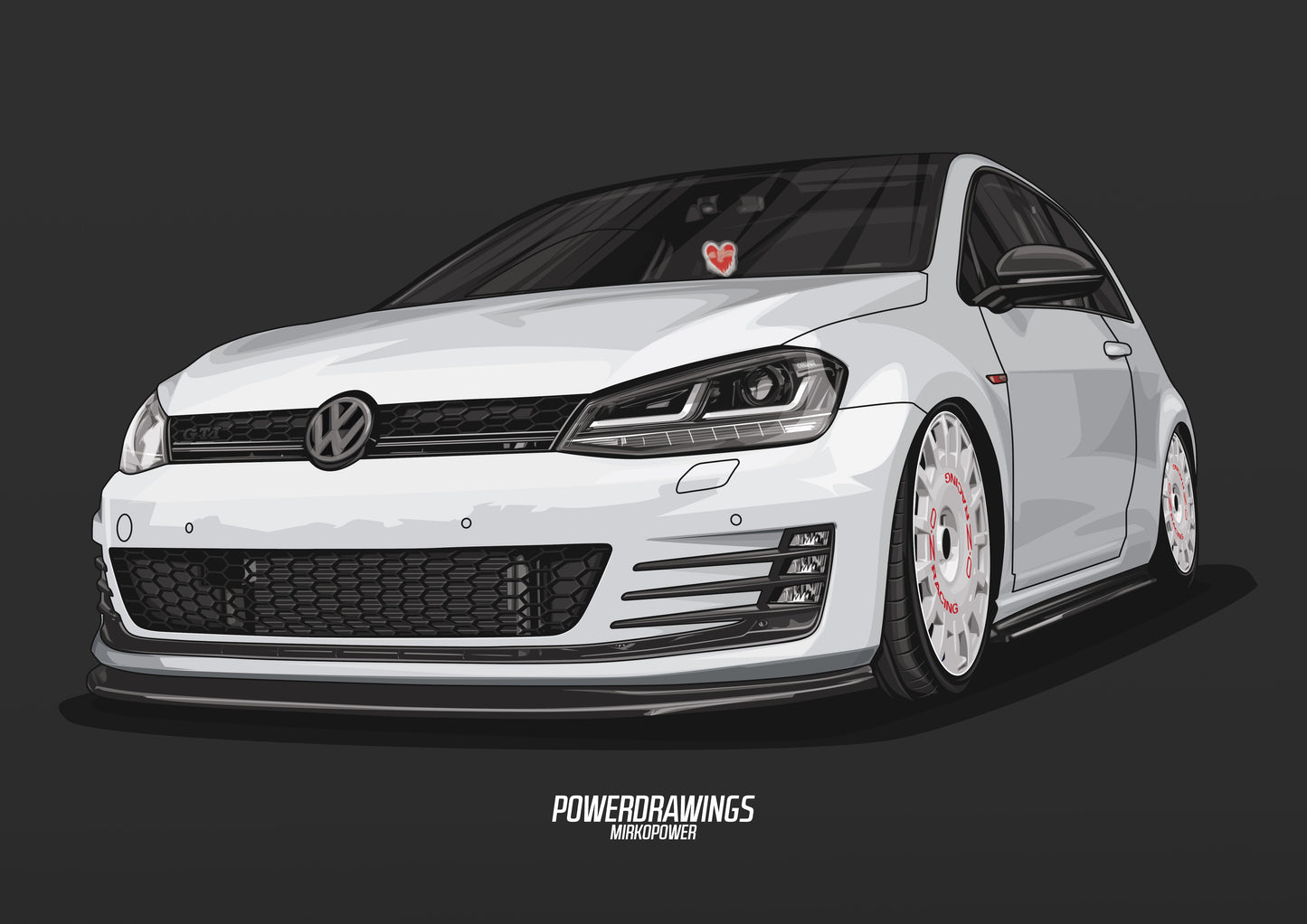 Golf 7 GTI Bagged White