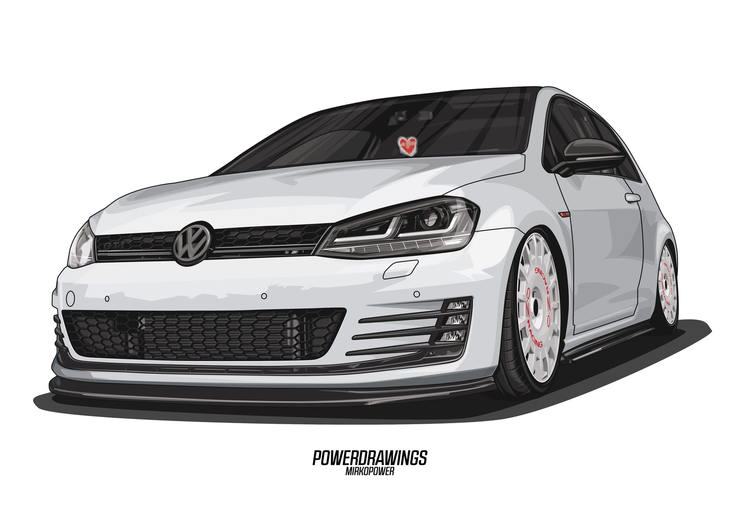 Golf 7 GTI Bagged White