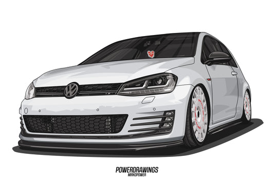 Golf 7 GTI Bagged White