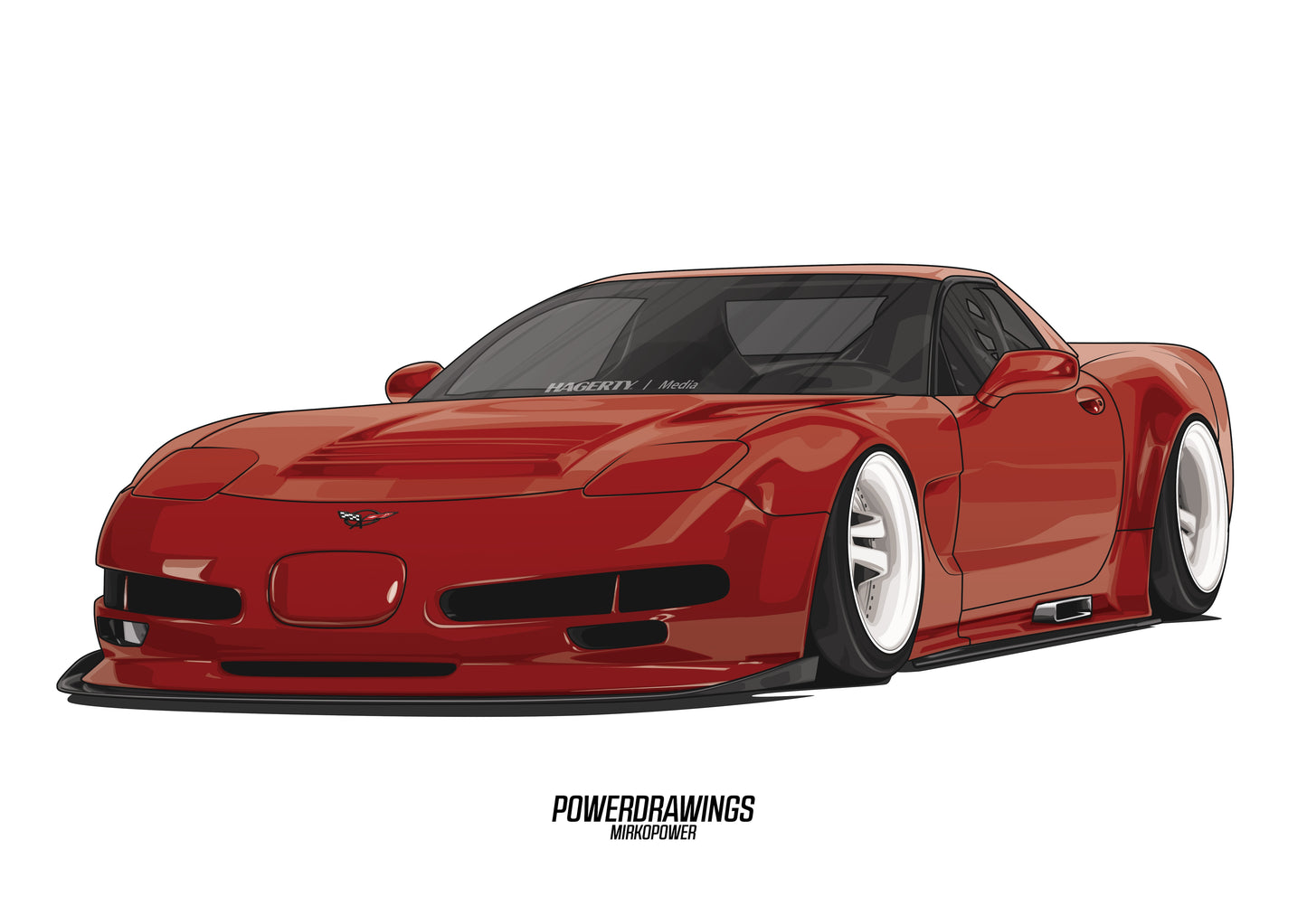 Corvette C5 Bagged Red
