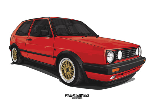 Golf MK2 GTI 16V Red