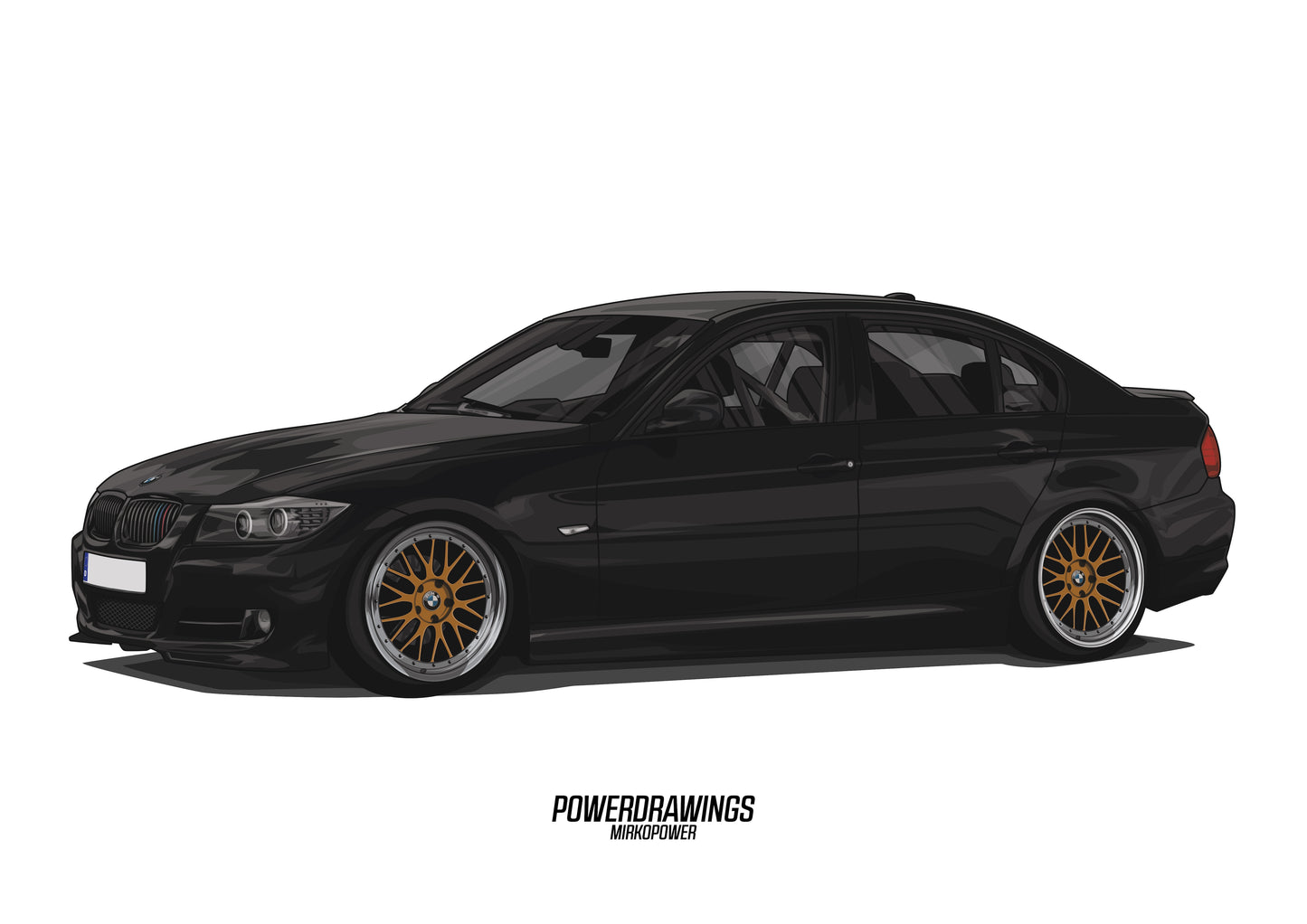 E90 335i BBS Black Gold