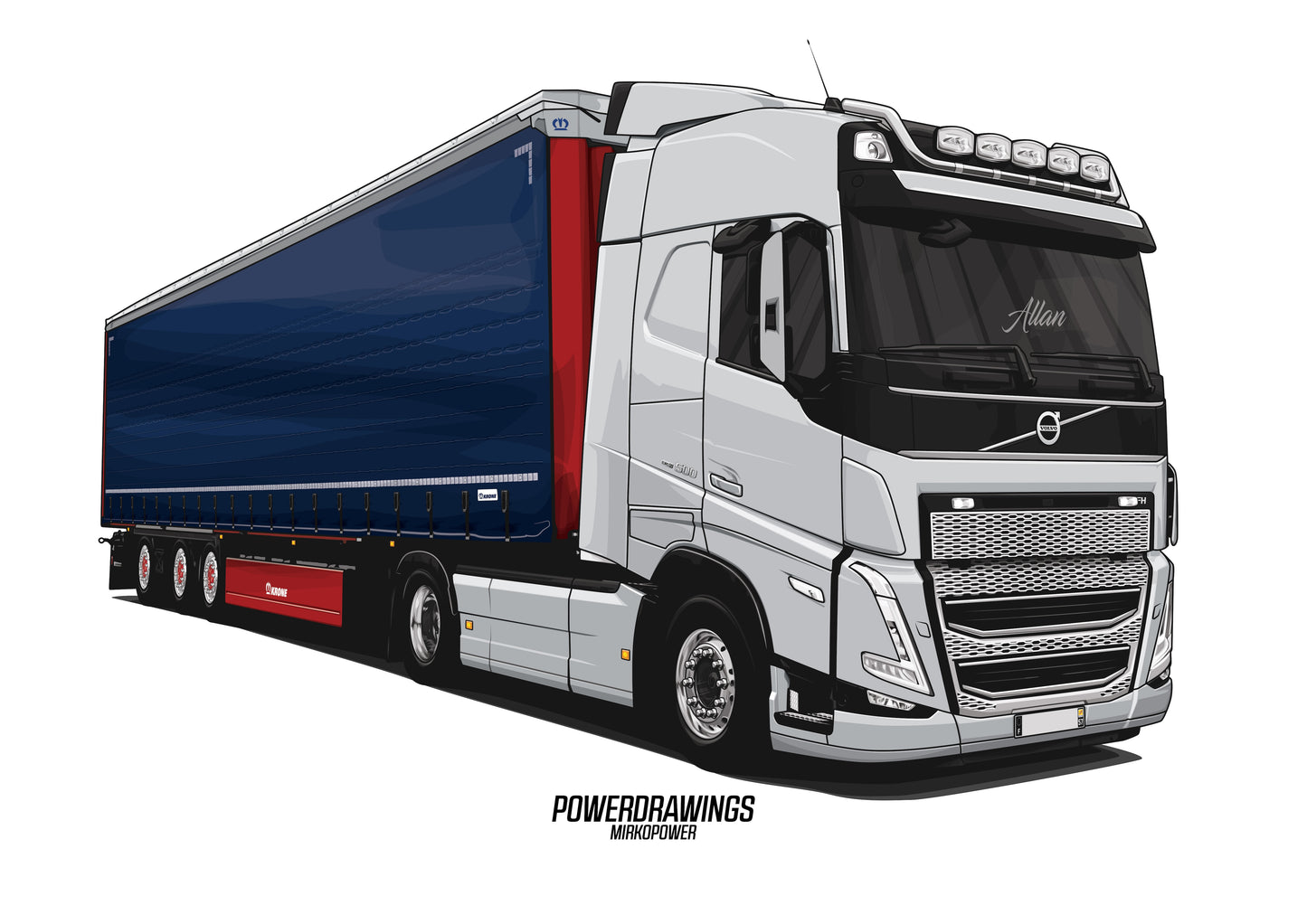 Volvo FH 500 Silver Blue